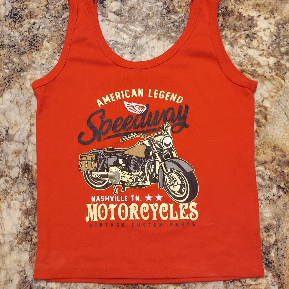Obsessive Love Motorcycle Red Crop Top